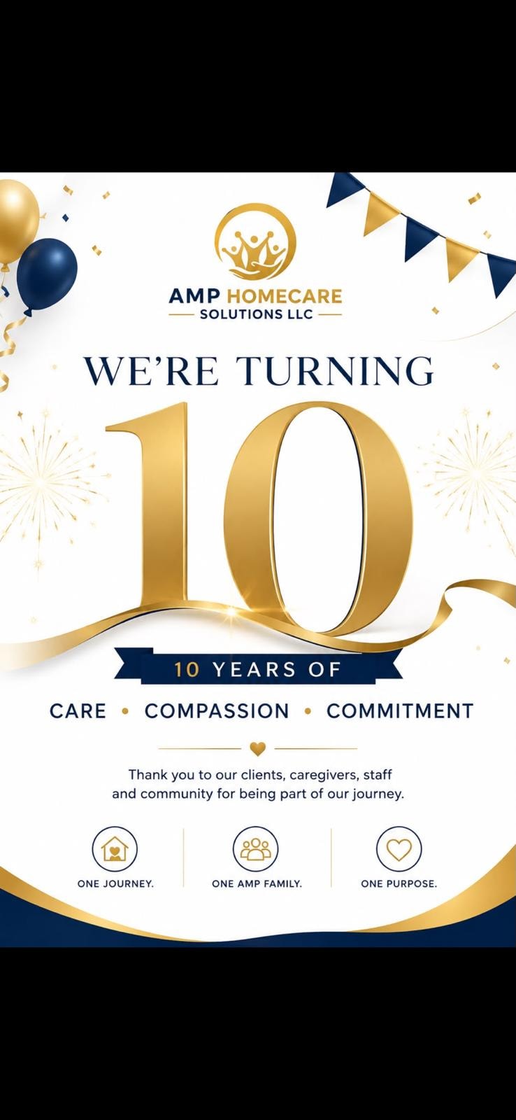 AMP team celebrating 10 years